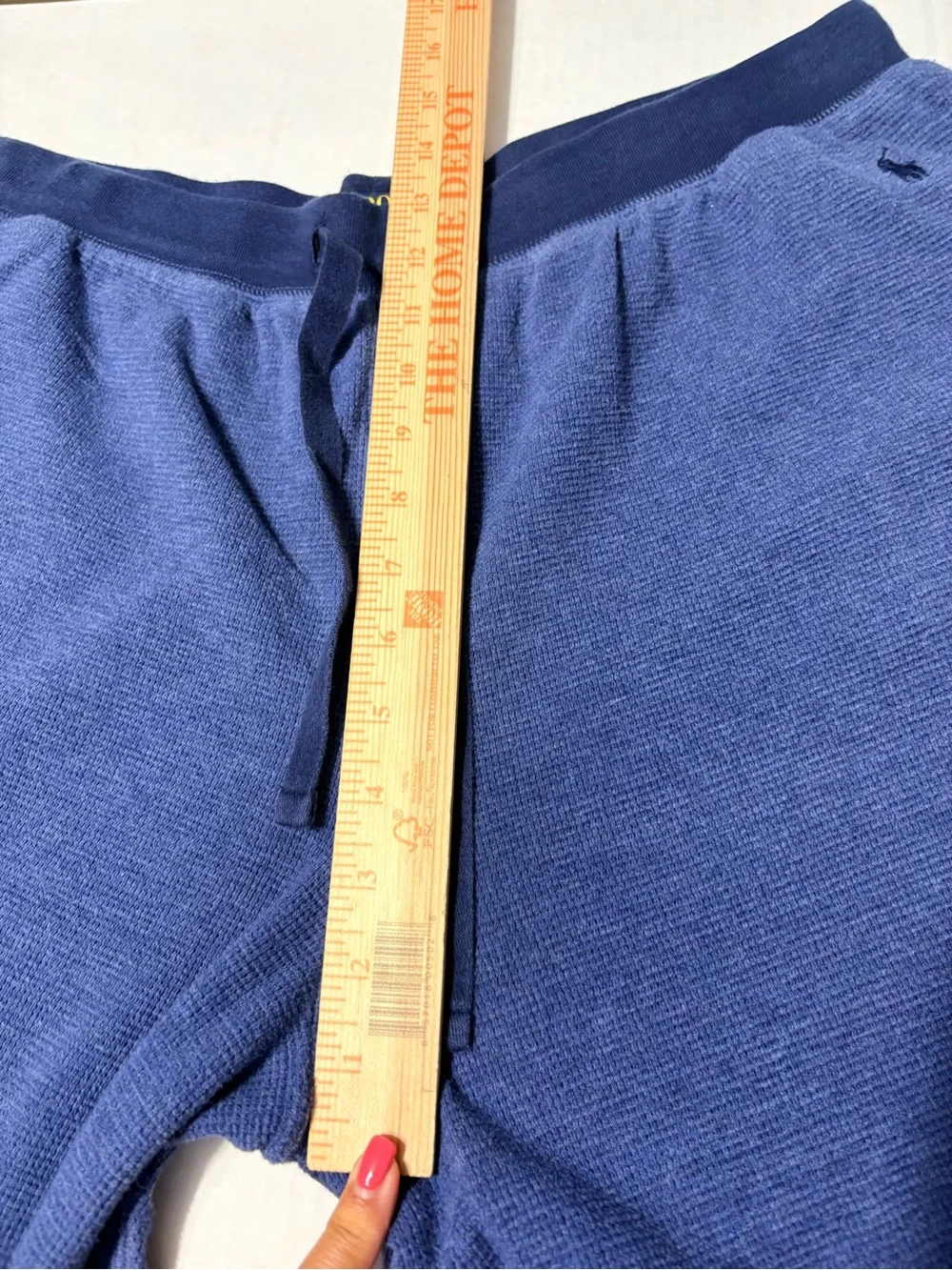 Men’s Polo Ralph Lauren Classic Blue Cotton Waffle Lounge Pants Drawstring Waist